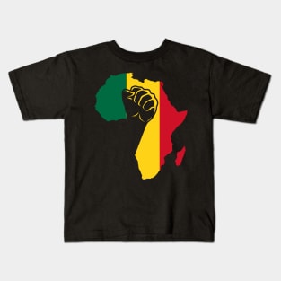 African American Black Power Fist Kids T-Shirt